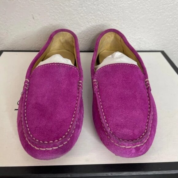M Gemi Felize Loafer Driving Shoes Pink Suede Slip On Women's Size 37.5 EU/7 US - Picture 1 of 11